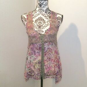 Buffalo Sheer Lace Racerback Top